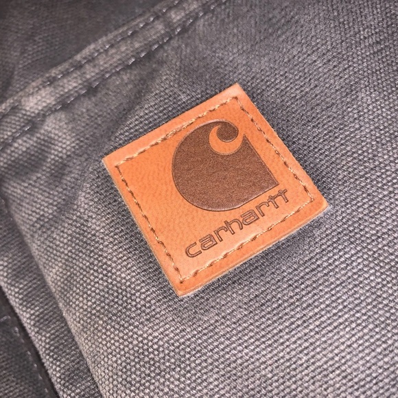 Carhartt V33 GVL Gray Fleece Sherpa Lined Canvas Rugged Work Wear Zip Up Vest XL - Picture 13 of 15